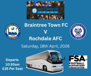 Braintree Coach-Final few tickets available. Book Now!